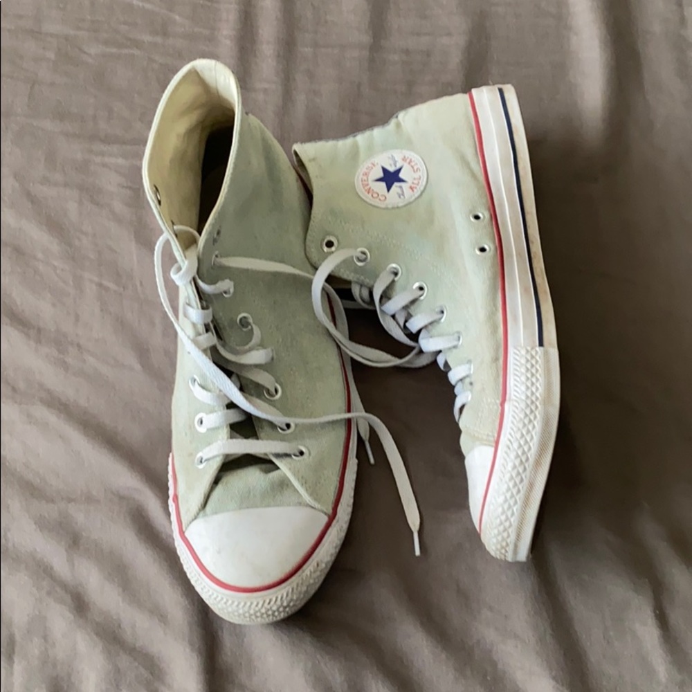 White Converse High Top Shoes